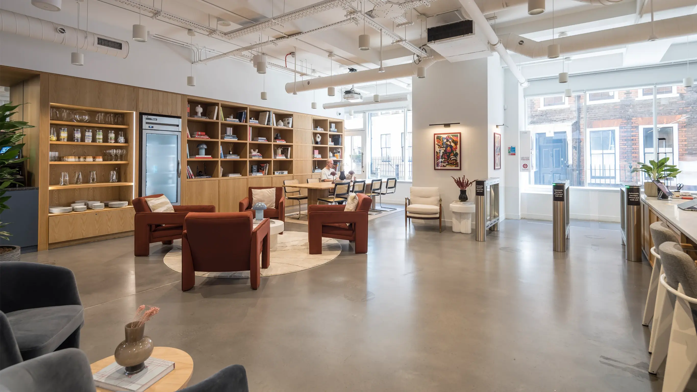 Reception and communal lounge